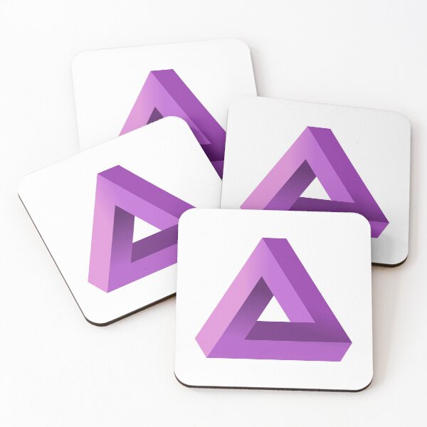 Item preview, Purple Impossible Triangle. Penrose Optical Illusion. designed and sold by TashaVector.