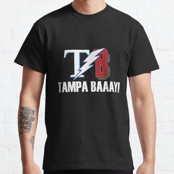 Tampa Bay Buccaneers Bay Rays Bay Lightning skyline logo shirt