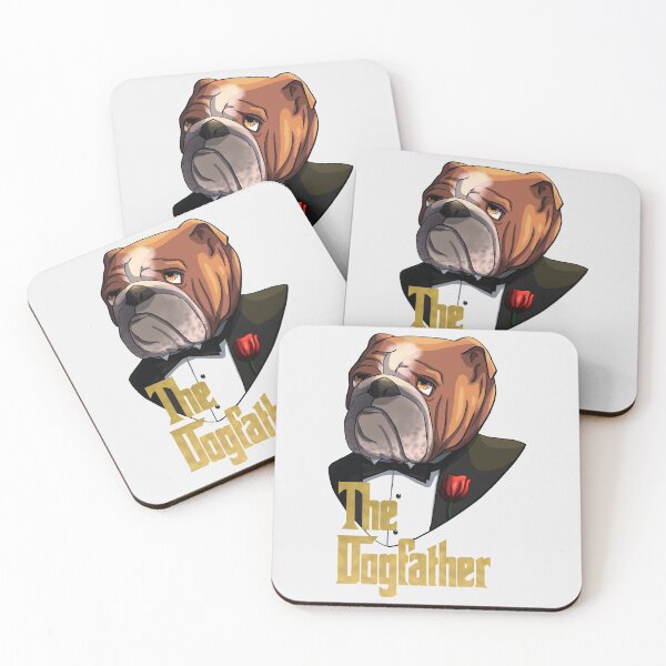 Item preview, The dogfather, funny gift for english bulldog dads designed and sold by Sofia Dimitriadou.