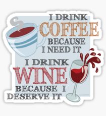 Coffee and Wine Sticker