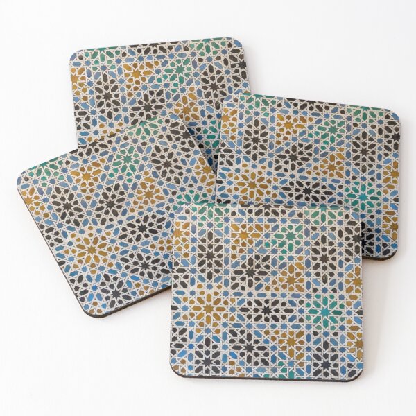 Item preview, Intricate Andalusian Tilework - Geometrically Patterned Multicolored Arabesques designed and sold by Georgia Mizuleva.