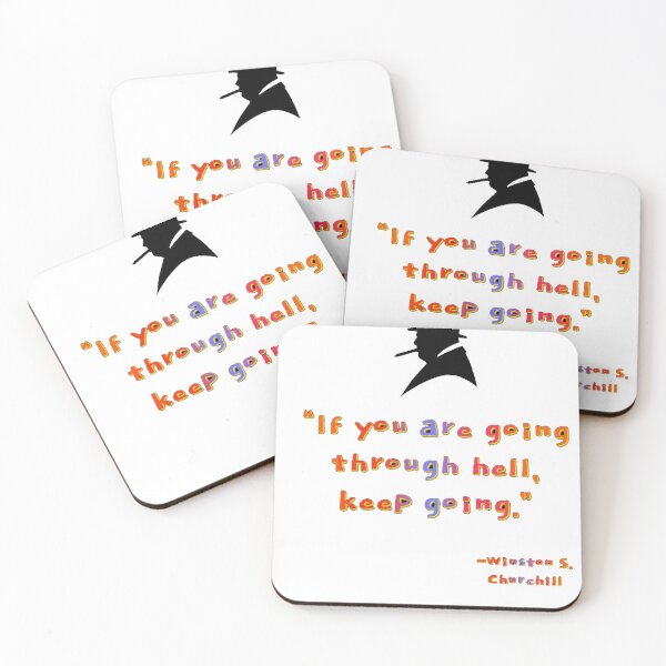 Item preview, Churchill's quote designed and sold by Heiwana.