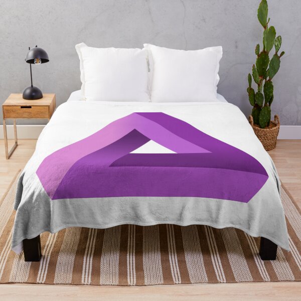 Item preview, Purple Impossible Triangle. Penrose Optical Illusion. designed and sold by TashaVector.
