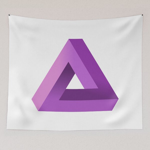Item preview, Purple Impossible Triangle. Penrose Optical Illusion. designed and sold by TashaVector.
