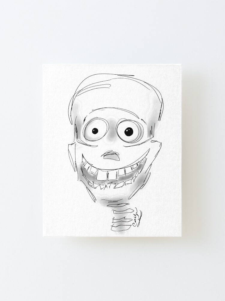 Alternate view of Harry Halloween Skeleton Mounted Print