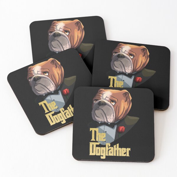Item preview, The dogfather, funny gift for english bulldog dads designed and sold by Sofia Dimitriadou.