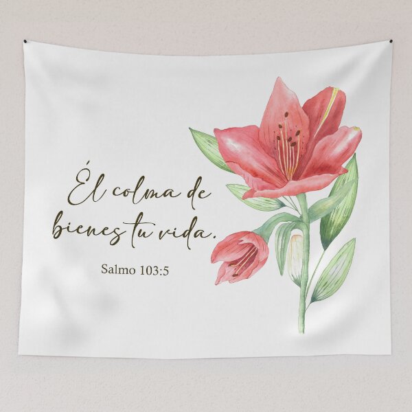Item preview, El colma de bienes tu vida, spanish bible verse designed and sold by latiendadearyam.
