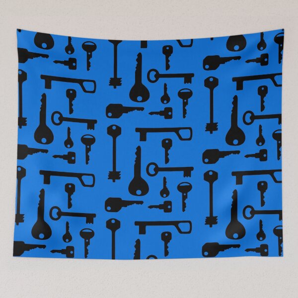 Item preview, Keys on a blue background 2 designed and sold by Francesko221.