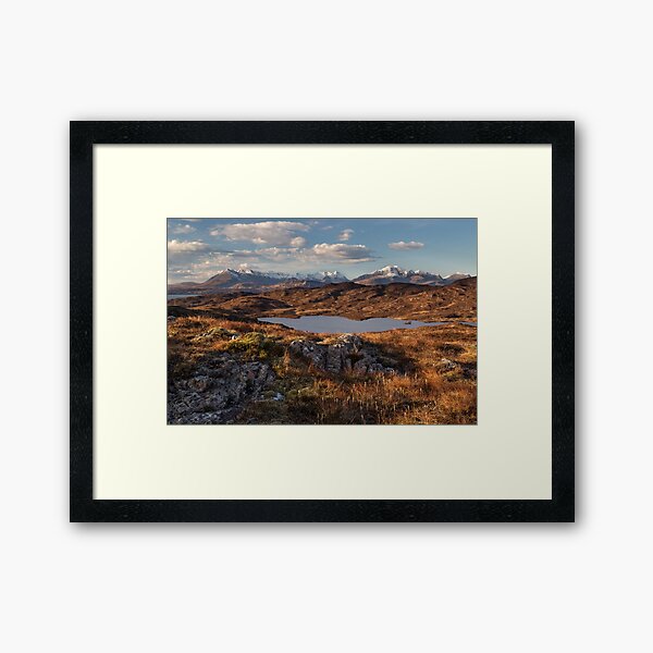 The Cuillin Mountains in Winter Isle of Skye Scotland. Framed Art Print
