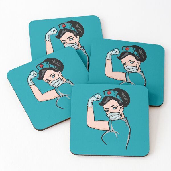Item preview, Nurse strong woman illustration designed and sold by Inspireaglow.