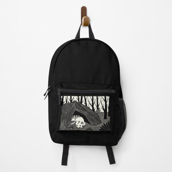 Item preview, Sleeping thylacine in landscape - Woodcut 2 designed and sold by Veymoth.