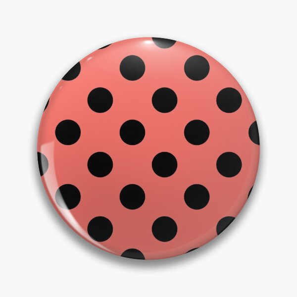Item preview, Black Polka Dots on Coral Background designed and sold by Bumblefuzzies.