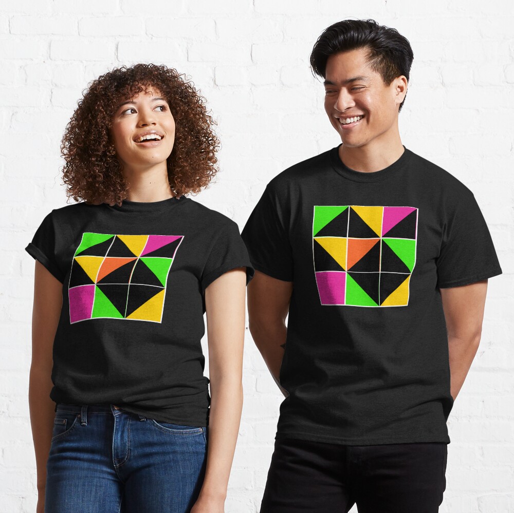 Stephen Sprouse inspired-geometric- color blocked- triangles-day