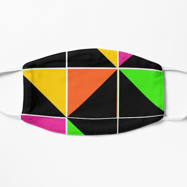 Stephen Sprouse inspired-geometric- color blocked- triangles-day glow colors Mask