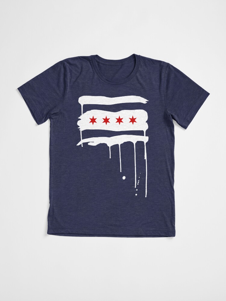 Thumbnail 3 of 7, Tri-blend T-Shirt, Chicago Flagraffiti designed and sold by gregd.