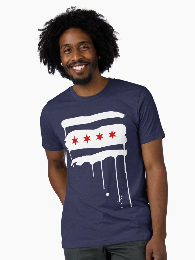 Thumbnail 1 of 7, Tri-blend T-Shirt, Chicago Flagraffiti designed and sold by gregd.