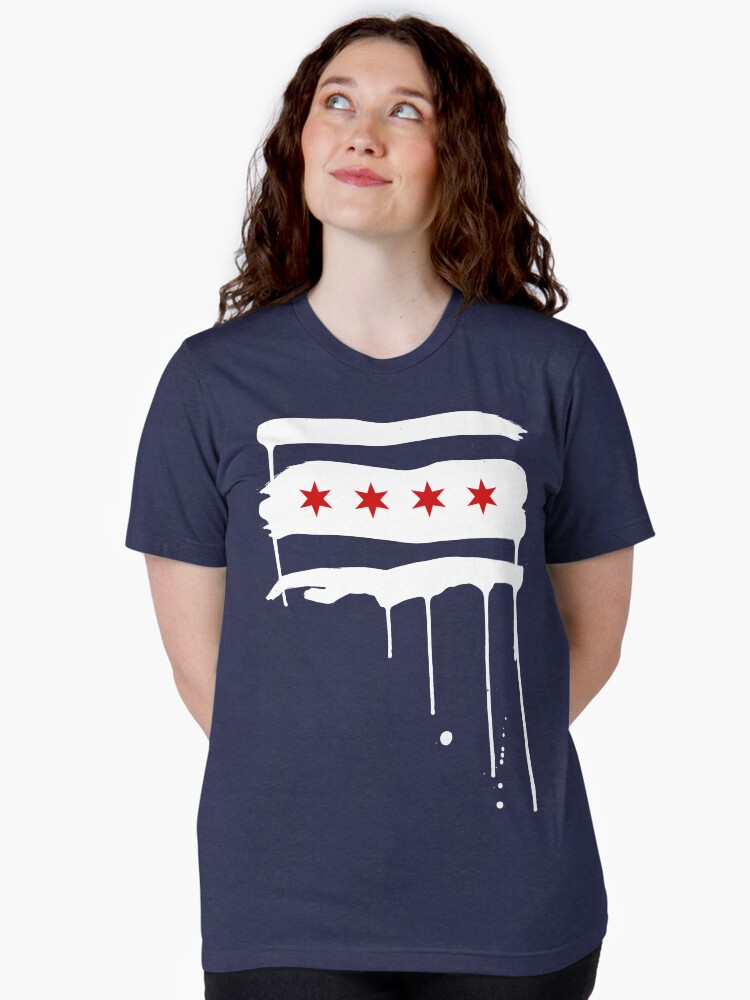 Thumbnail 2 of 7, Tri-blend T-Shirt, Chicago Flagraffiti designed and sold by gregd.
