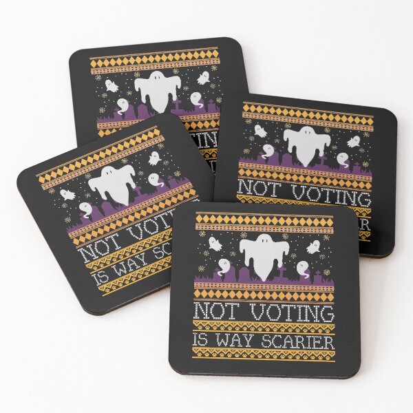 Item preview, Not Voting is Scarier Vote or Die Halloween Spooky Scary Ghost Election Voters Rights Decorative Sweater Pattern Design designed and sold by CreatedbyJR.