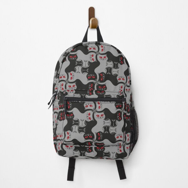 Item preview, Compact Cats - Black and Grey Cat Tessellation - Red Eyes designed and sold by DaveSavageArt.