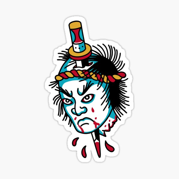 Item preview, American Traditional Dead Japanese Samurai Tattoo designed and sold by Uprise.