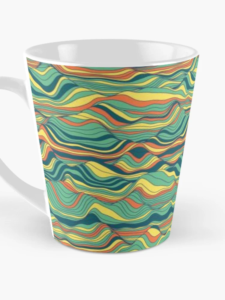 Thumbnail 3 of 4, Coffee Mug, Psychedelic striped pattern designed and sold by Rakos-Merch.