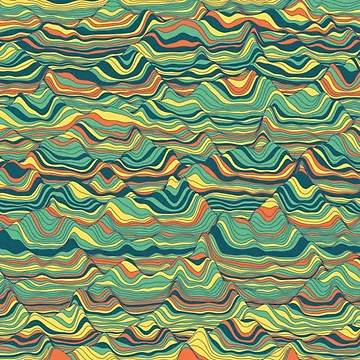 Artwork thumbnail, Psychedelic striped pattern by Rakos-Merch