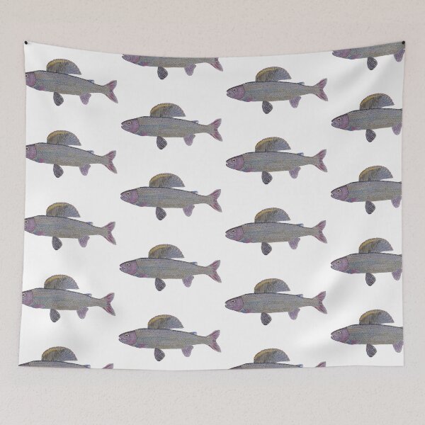 Item preview, Arctic Grayling Fish Painting designed and sold by ChickenWizzard.