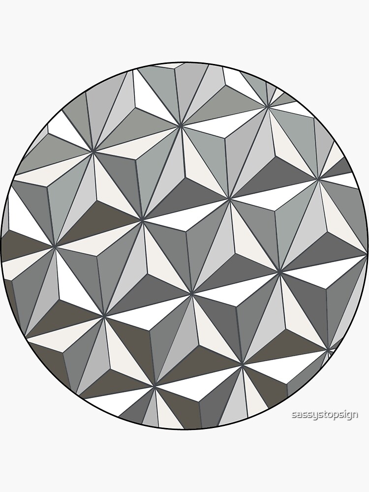 "Spaceship Earth Pattern" Sticker for Sale by sassystopsign Redbubble