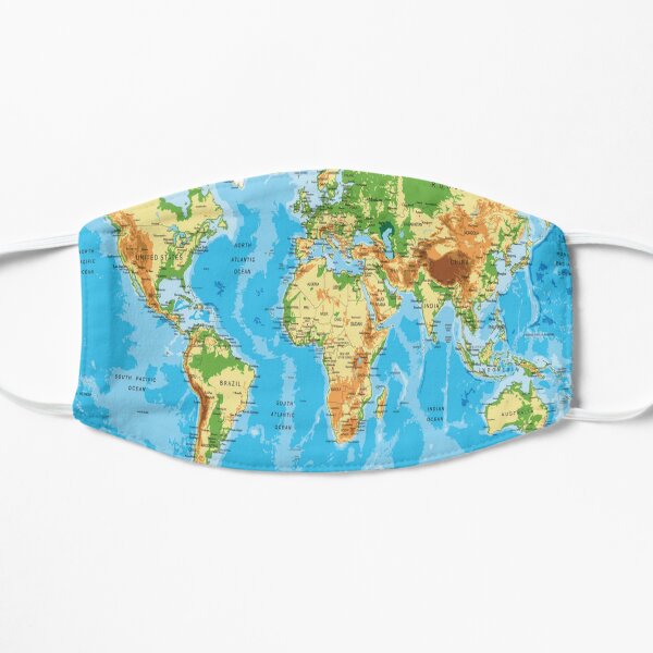 Geography World Map Vintage Art Mask