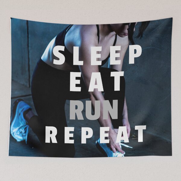 Item preview, Sleep, Eat, Run, Repeat (Woman) designed and sold by JellyBeenzz.