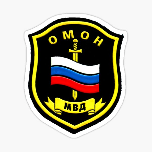Omon Logo Sticker By Icewhite Redbubble - roblox cccp badge