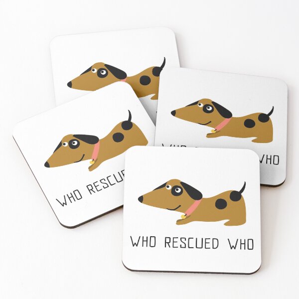 Item preview, Who Rescued Who - Squatting Puppy designed and sold by daphfed.