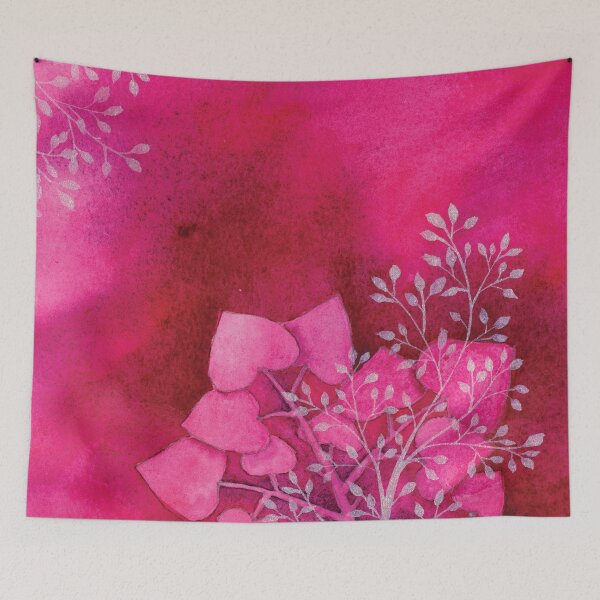 Item preview, Vibrant Pink Leaves in Watercolor designed and sold by Kelly Roy.