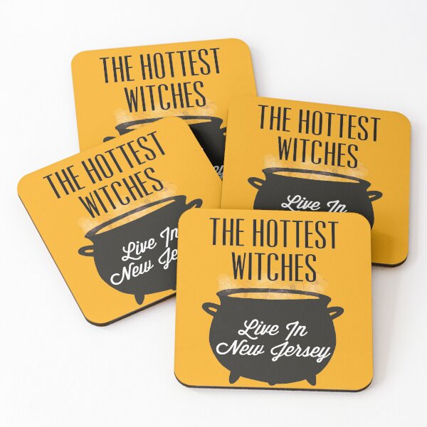 Item preview, The Hottest Witches Live in New Jersey Halloween Quote designed and sold by AMSonArt.