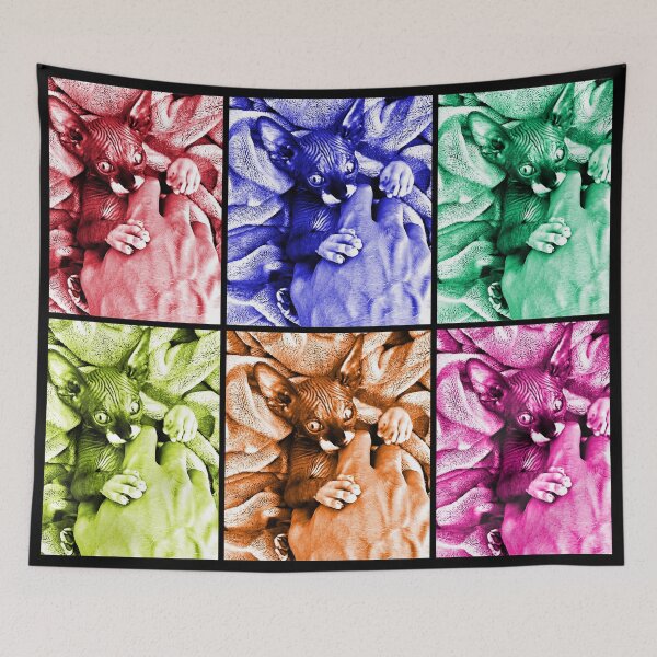 Item preview, Sphynx Kitten Bite - Multi-Colour Hairless Cats designed and sold by SMilllar.