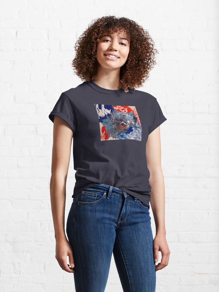 Alternate view of Abstract Painting- "British Rocker" Classic T-Shirt