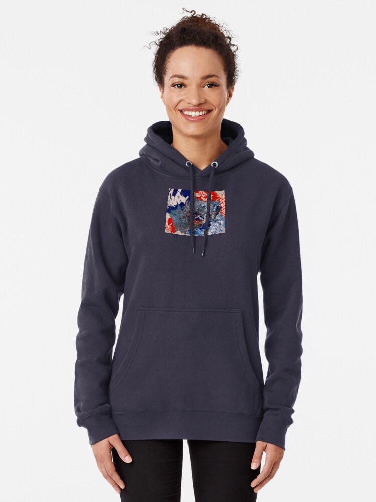 Alternate view of Abstract Painting- "British Rocker" Pullover Hoodie