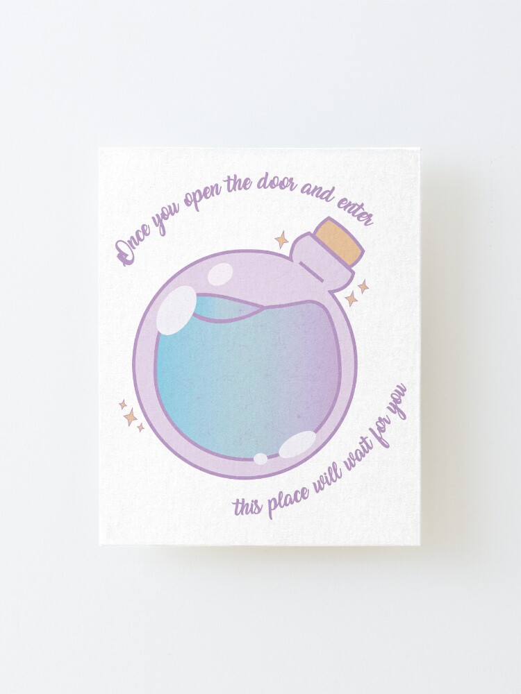 Magic Shop Bts Magic Potion Quote Mounted Print By Booksandflowers Redbubble