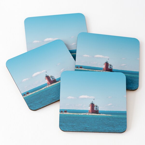 Item preview, Mackinac Island Lighthouse standing watch in Lake Michigan designed and sold by Michael Deemer.
