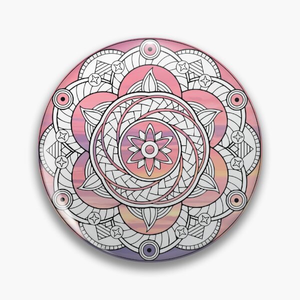 Item preview, Floral pink mandala abstract sky designed and sold by djal-lk.