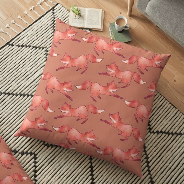Running Red Fox Floor Pillow