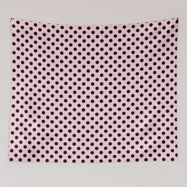 Item preview, Black Polka Dots on Millennial Pink Background designed and sold by Bumblefuzzies.