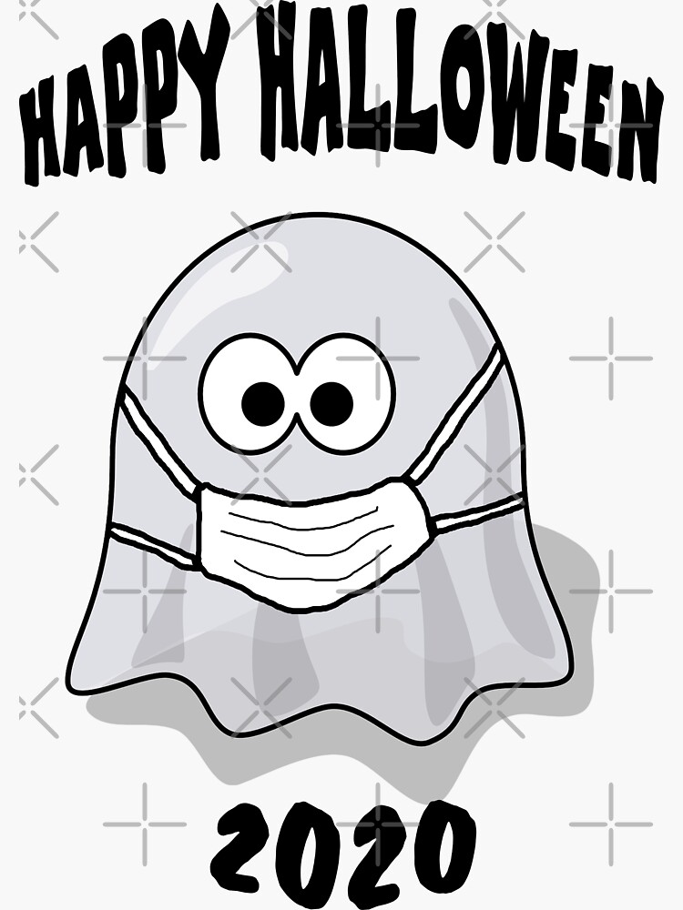"Happy Quarantine Halloween 2020 Ghost" Sticker by oxoxoxo Redbubble