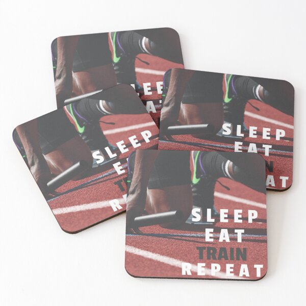 Item preview, Sleep, Eat, Train, Repeat - Track Workout. Crouch start designed and sold by JellyBeenzz.