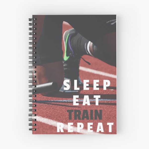 Item preview, Sleep, Eat, Train, Repeat - Track Workout. Crouch start designed and sold by JellyBeenzz.
