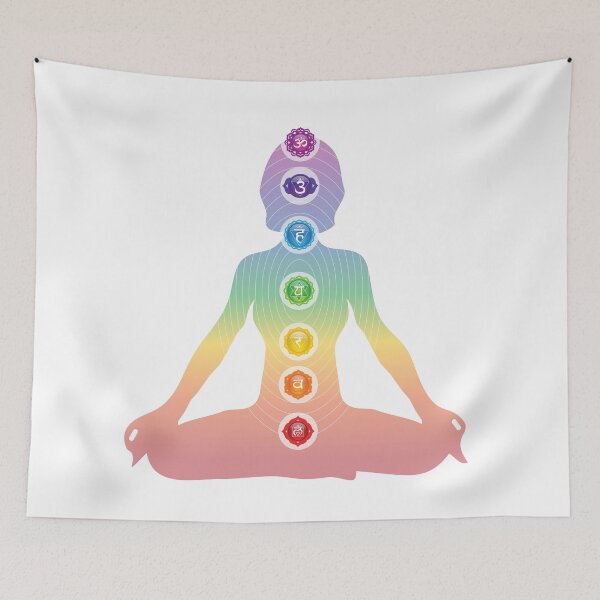 Item preview, Seven Chakra Symbols Woman Silhouette - 38 designed and sold by serenaking.