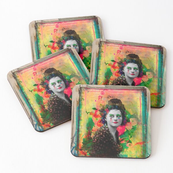 Item preview, Colorful tears, collage woman portrait designed and sold by VictoriaHerrera.