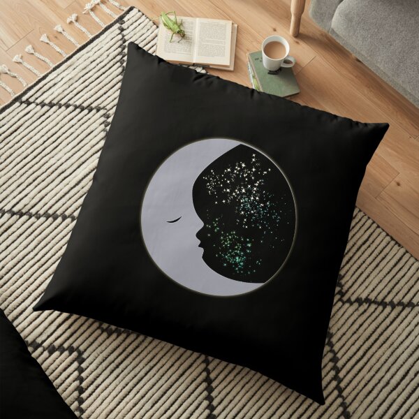 Sleeping Moon Floor Pillow
