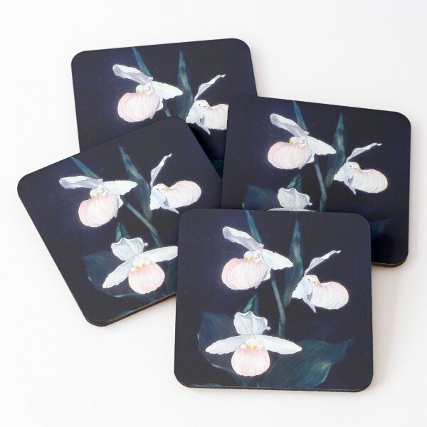 Item preview, Lady Slipper Orchid on Dark Background designed and sold by KarenZuk.