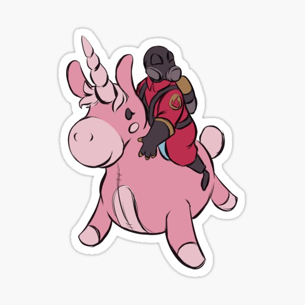 Pyro Stickers Redbubble - chibi pyro tf2 roblox